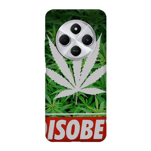 Coque Xiaomi Redmi 14C Weed Cannabis Disobey | Housse Antichoc Silicone Souple, Ultra Fine, Protection intégrale, Motif Floral